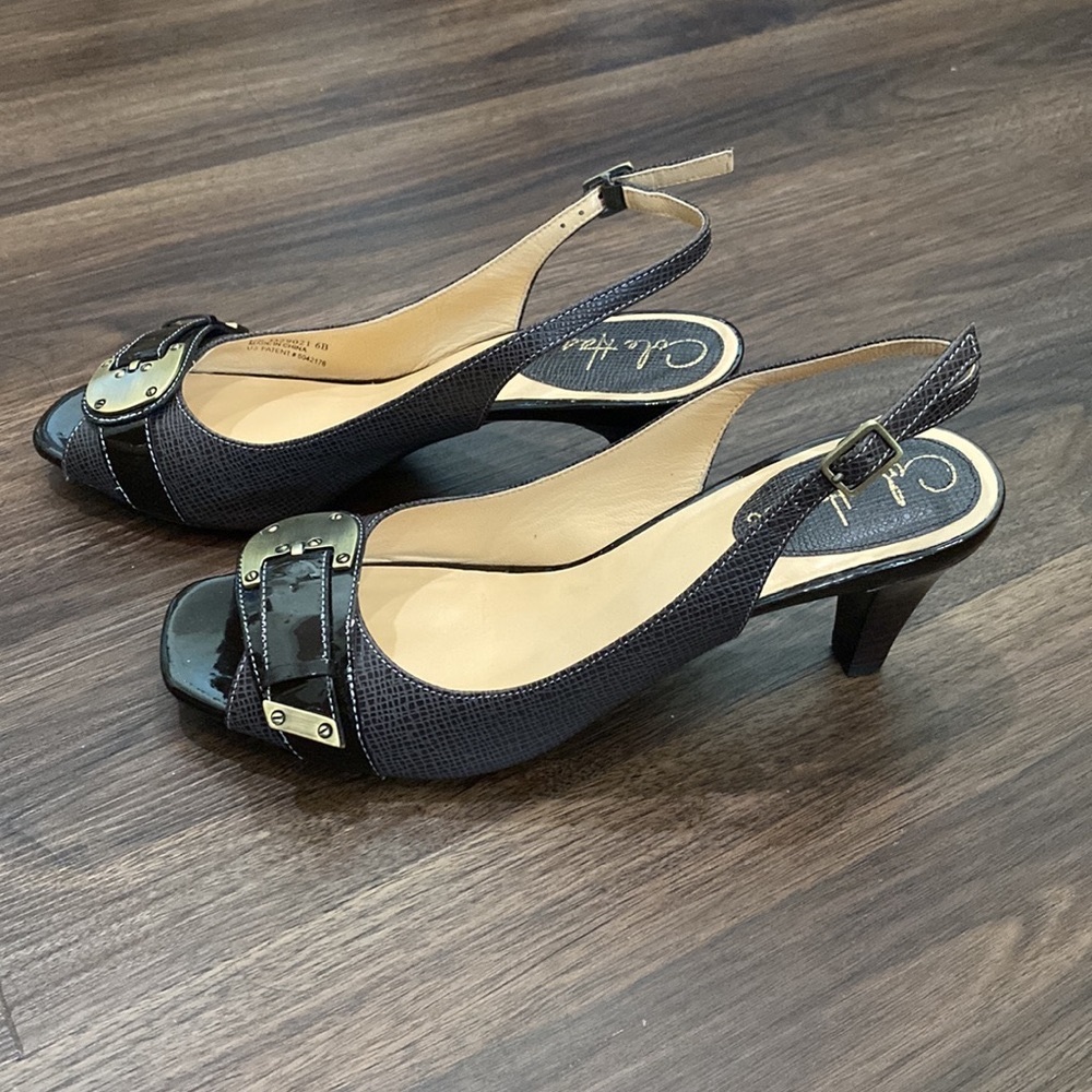 New! Dark brown Cole Haan Air Eliana Sling Backs 6B